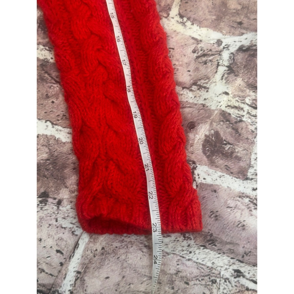 Classic Lands' End Red Cable Knit Sweater Preppy Cozy Staple Women's Size S 6-8 - Picture 13 of 13